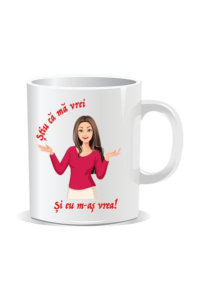 OEM Personalized mug with funny message, I know you want it. I'd like it too - White interior