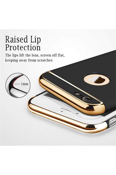 OEM Carcasă Apple iPhone 7, inel 3 în 1, neagră