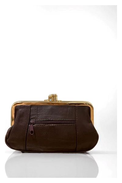 FHD BAGS Women's Leather Coin and Paper Money Wallet with 6 Compartments Lined and Zipper