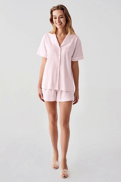 Kocabey 324 women's 4-piece slippers and shorts pajama set