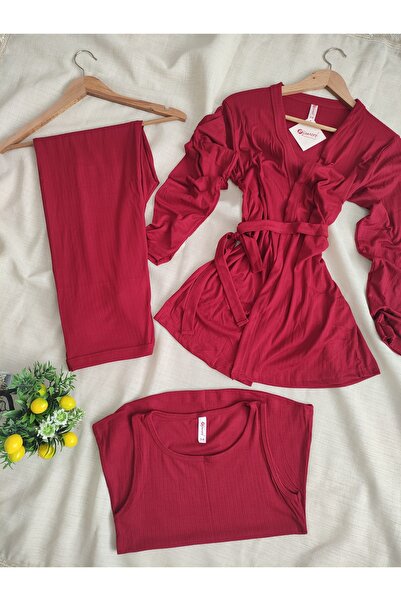 Pijamoni 3'lü Dublin Kumaş Kadın Pijama Takımı L-xl Bedenler Mevcut 5325