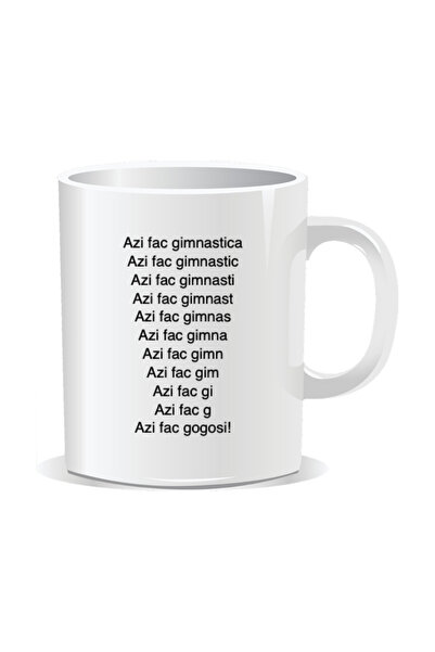 OEM Cana personalizata cu mesaj amuzant, Azi fac gogosi - Interior alb