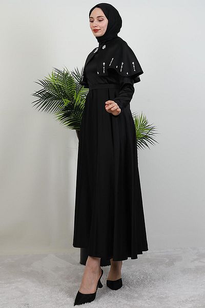 GİYZAMİLA Βραδινό φόρεμα Nira Hijab Μαύρο
