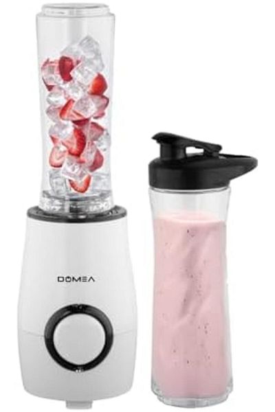 DOMEA Personal Blender, 500 ml, Daily Use Mini Size Gym/Sports Blender, 300W Motor, Stainless Steel