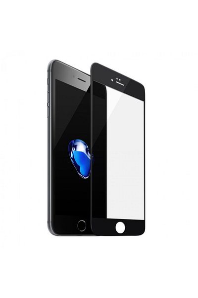 OEM Folie de sticlă Apple iPhone 6/6S, margini colorate negre