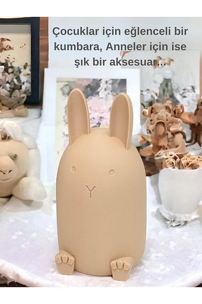 ÖZTÜRK MAKİNE Cute Rabbit Piggy Bank, Fun Way to Save Money, Stylish Decorative Powder for Kids Rooms