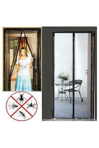 OEM Perdea magnetică anti-insecte și țânțari, neagră. Plasă anti-țânțari
