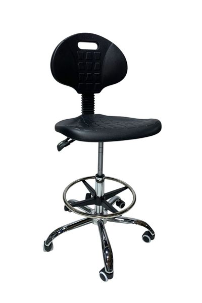 rexa Modern Polyurethane Task Chair with Arms in Black