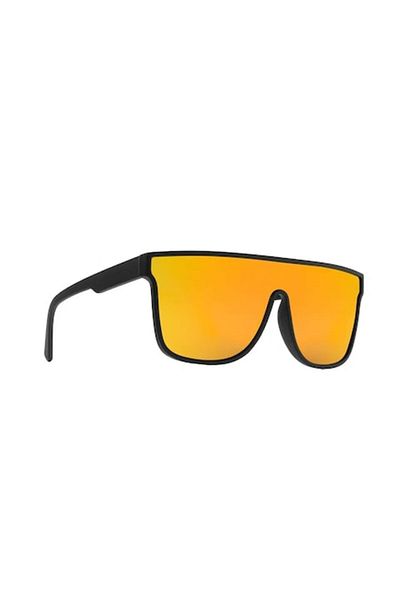 Tessero Ochelari de soare Shield Oversize cu lentilă portocalie, protecție UV400, unisex, Tessero, negri