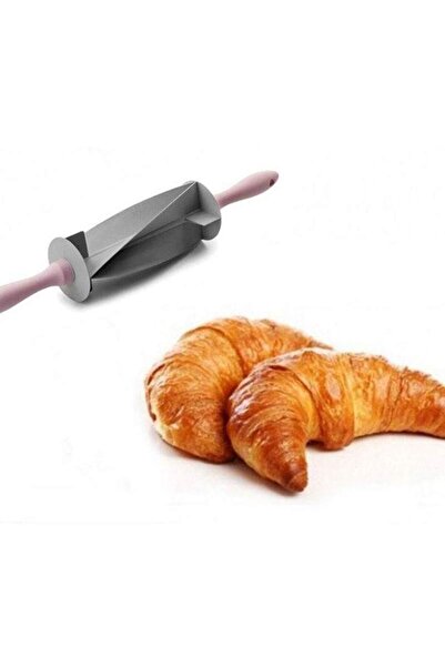 SIKS ® Dough Rolling Pin And Extendable Dough Cutter Set, 4 Cutting Rollers, Pink/grey