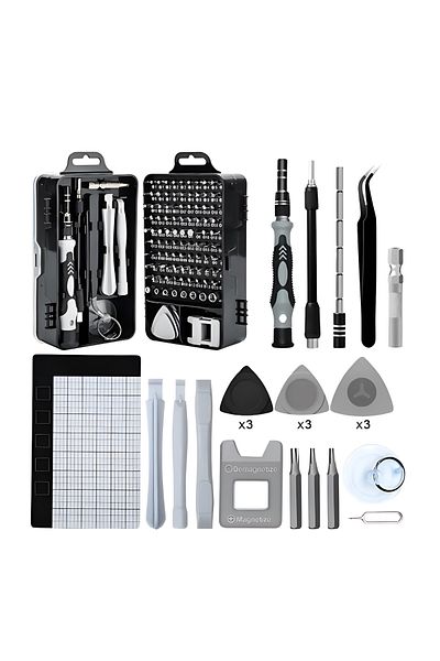 OEM Set șurubelnițe 115 piese, multifuncțional, tijă în 5 trepte, reglabile, biți magnetici