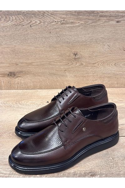 Pierre Cardin Ανδρικά παπούτσια με κορδόνια Eva Sole Ultra Light Orthopedic Γνήσιο Δέρμα Classic