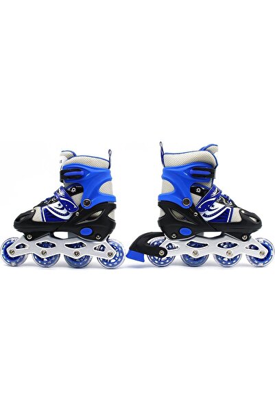 Generic Skates Adjustable Size Roller Skates with Flashing Wheels for Outdoor Indoor Children Skate Shoes fo