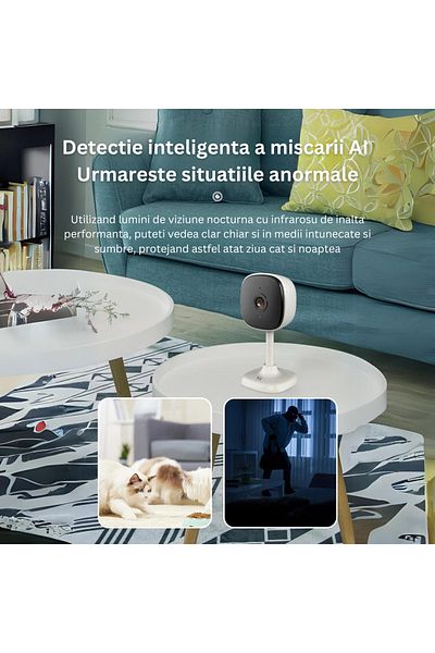Spionescu WiFi baby/child surveillance camera, HD, night vision, 135° angle, motion sensor - MK-K258