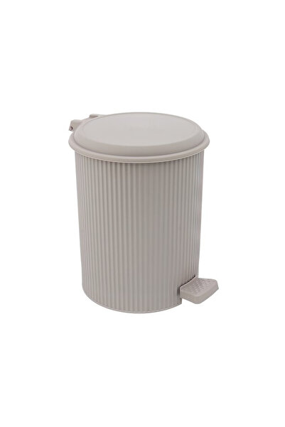 LeesHome 3-Piece Cream Stone Nostalgia Pedal Trash Can: 20 Liters 11 Liters 6 Liters
