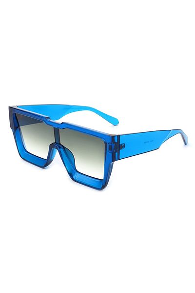 Tessero - Casual Unisex Oversize Sunglasses UV400 Protection, Blue