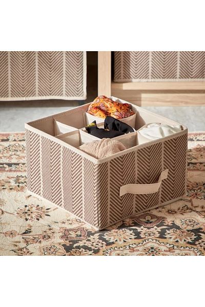 Home Box 9-Compartment Fabric Storage Organiser – 28x28x18.5 cm