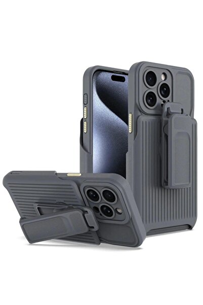 yuscerham iPhone 13 Pro ile uyumlu Klipsli Kılıf Dahili 360°Döndürme Standlı ...
