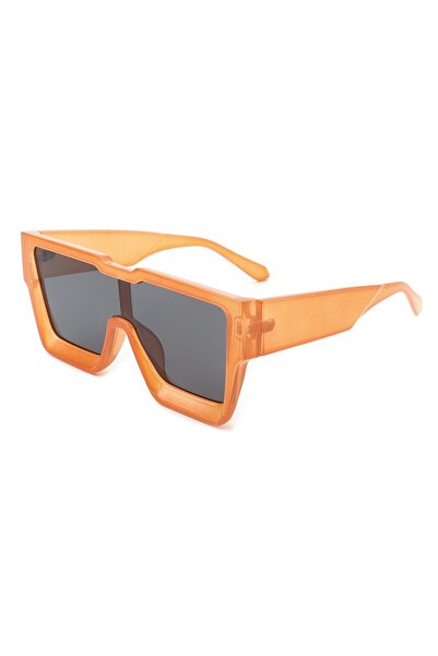 Tessero Casual sunglasses, unisex, rectangular, oversized, UV400 protection, Tessero, orange