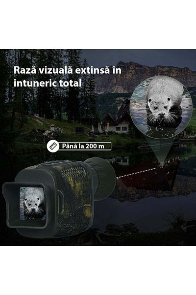 Spionescu Digital night vision monocular, adjustable zoom, video recording, green