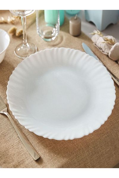 Luminarc Feston High Quality Round Shaped Dinner Plate White 25cm