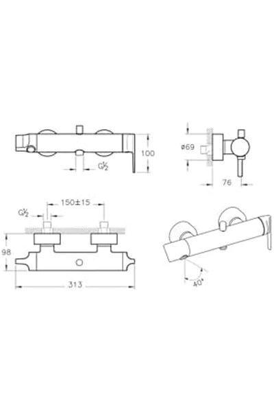 MCreative Suit a42818 bath faucet, chrome