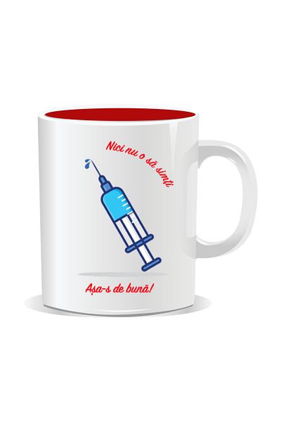 OEM Personalized mug for nurses, You won't even feel it, I'm that good - Red interior