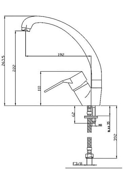 STOREMAX Mu-Artshop Glass Front Sink Faucet Tnca 871301
