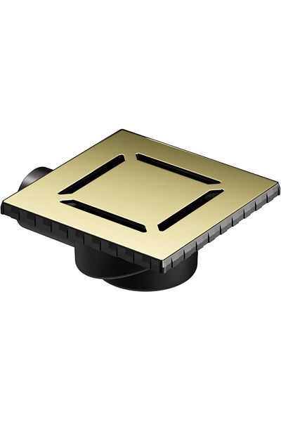 STOREMAX MU-ARTSHOP V-Flow Square 5606975 Πλαϊνή έξοδος αποχέτευσης ντους DK 100 Κάλυμμα γυαλιστερό χρυσό tnca 8713