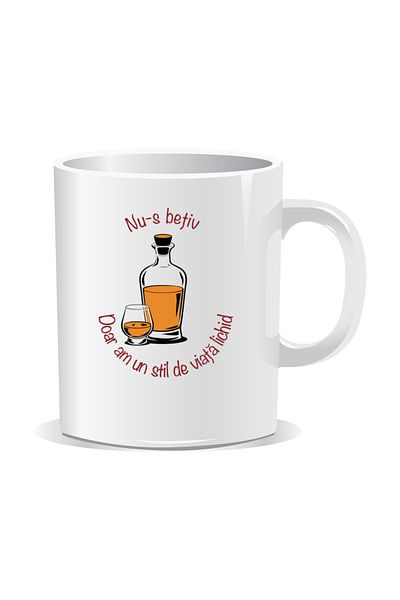 OEM Personalized mug with message for stylish drinkers, I'm not drunk - White interior