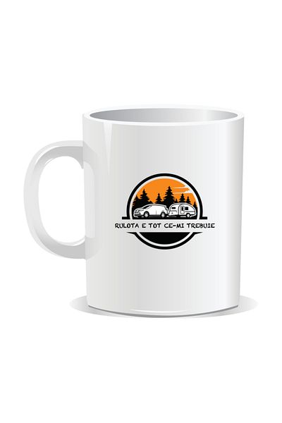 OEM Personalized mug with messages for campers, The RV is all I need - White interior