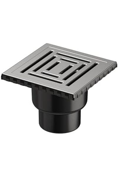 STOREMAX MU-ARTSHOP V-Flow Square 5608285 Αποχέτευση ντους, Εξόδου κάτω, 15x15 cm, Κάλυμμα DK 800, Ματ χρώμιο t
