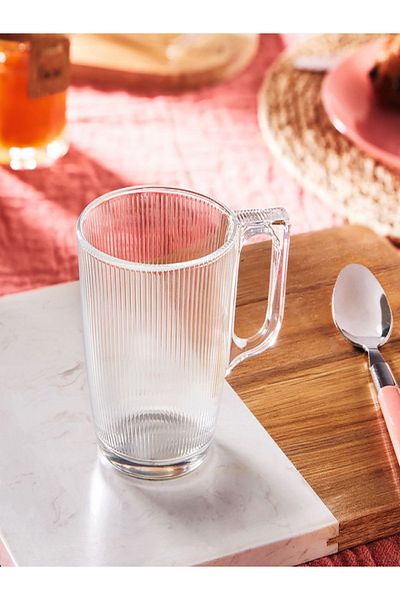 Luminarc Tempered Glass Stripy Mug Clear 250ml