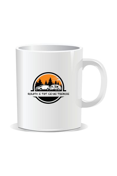 OEM Personalized mug with messages for campers, The RV is all I need - White interior