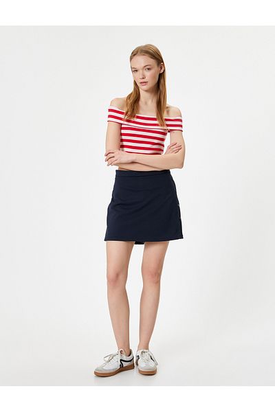 Koton New Season Boat Neck Undershirt Slim Fit Off Shoulder