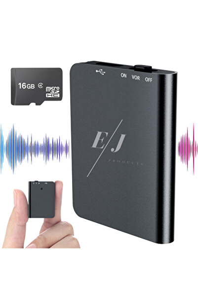 Spionescu Mini înregistrator spion 16 GB, rază de acțiune 60 m, stocare 384 ore, activare vocală, funcție MP3