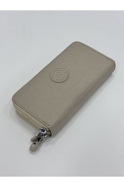 Çanta Trend Sanmorris Women's Crinkle Fabric Metal Zipper Wallet with Card Holder and Coin Compartment