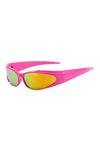 Tessero - Rectangular sunglasses, 2000s vintage retro style, UV400 protection, unisex, pink