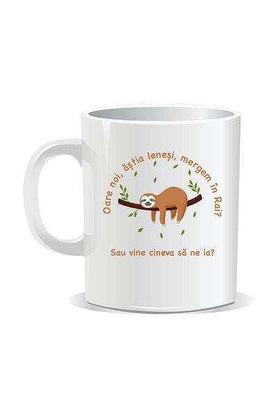 OEM Personalized mug with funny message, Are we going to Heaven or is someone coming after us - White interior