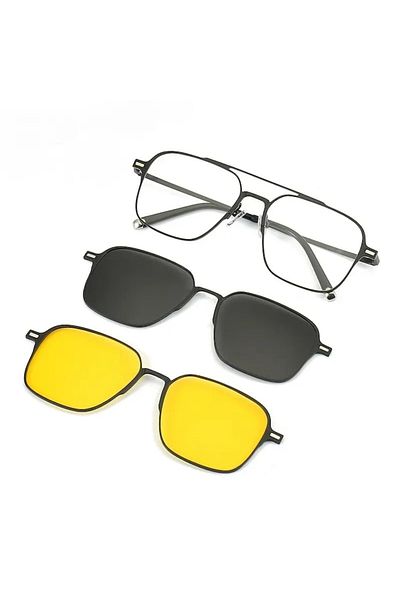 Tessero Sunglasses and Computer Protection Glasses 3-in-1 with Magnetic Attachment