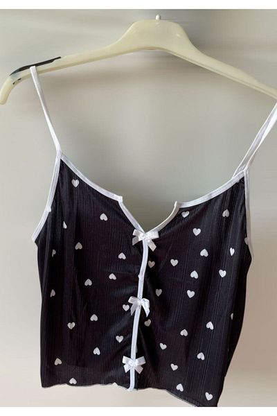 Lotiva Wear Women's Heart Patterned Shorts Pajama Set