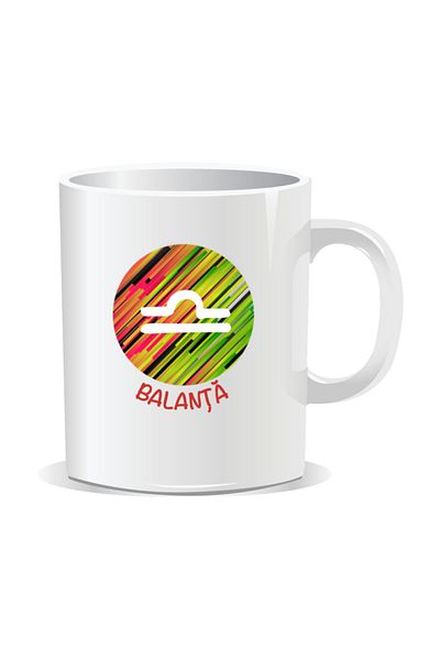 OEM Personalized mug with zodiac sign, Libra zodiac symbol - White interior
