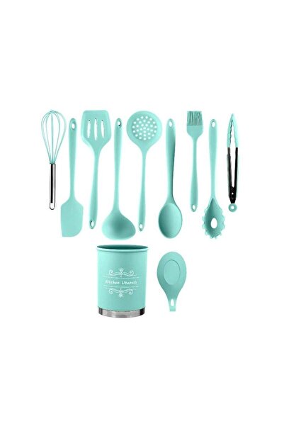 SIKS ® kitchen utensil set, 11 pieces, silicone, turquoise