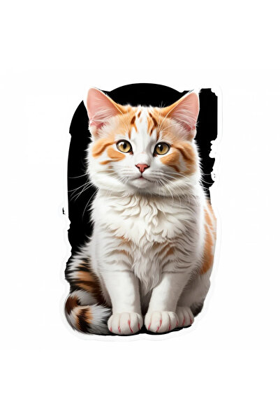 INOVATIX Set de 8 bucăți, autocolant pisică Bobtail japoneză, INOVATIX®. 6 cm