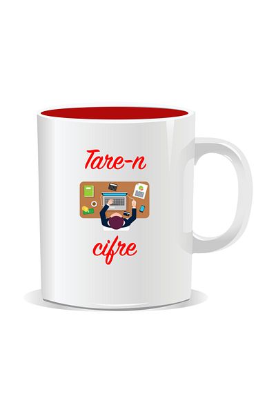 OEM Personalized mug with "strong" message, Strong in numbers - Red interior