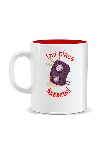 OEM Personalized mug with "strong" message, I like it strong - Red interior