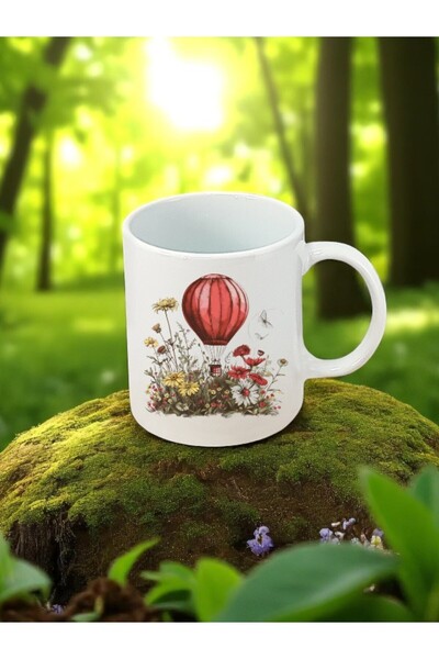 lili hediyelik كوب أبيض مطبوع بالون