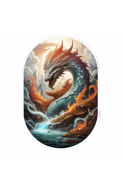 INOVATIX Set de 8 piese, autocolant personaj mitologic monstru acvatic Charyb...