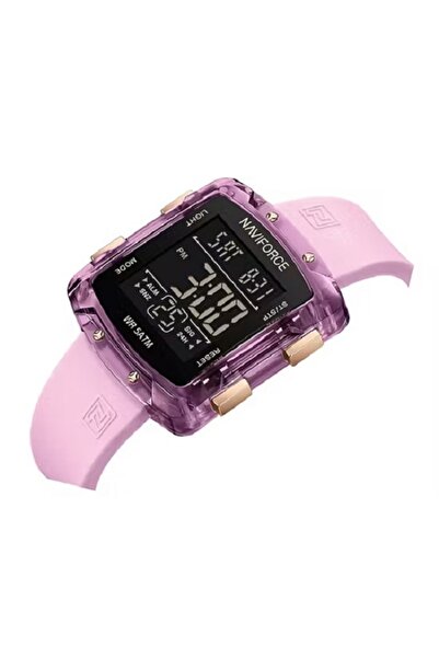 Naviforce Fashion Casual Lady's Square Digital Air Rubber Strap Waterproof El...