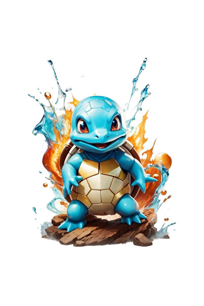 INOVATIX Set de 8 piese, autocolant Pokemon Squirtle, INOVATIX®. 6 cm